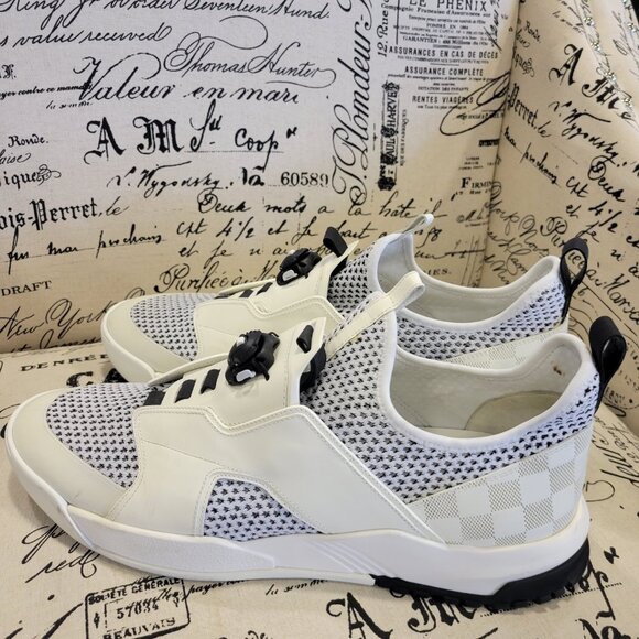 LOUIS VUITTON Fuel Power Mesh Leather Sneakers size 12 - Picture 3 of 4